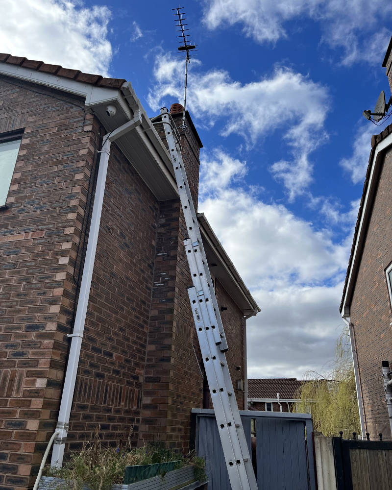 Stack mounted aerial installation